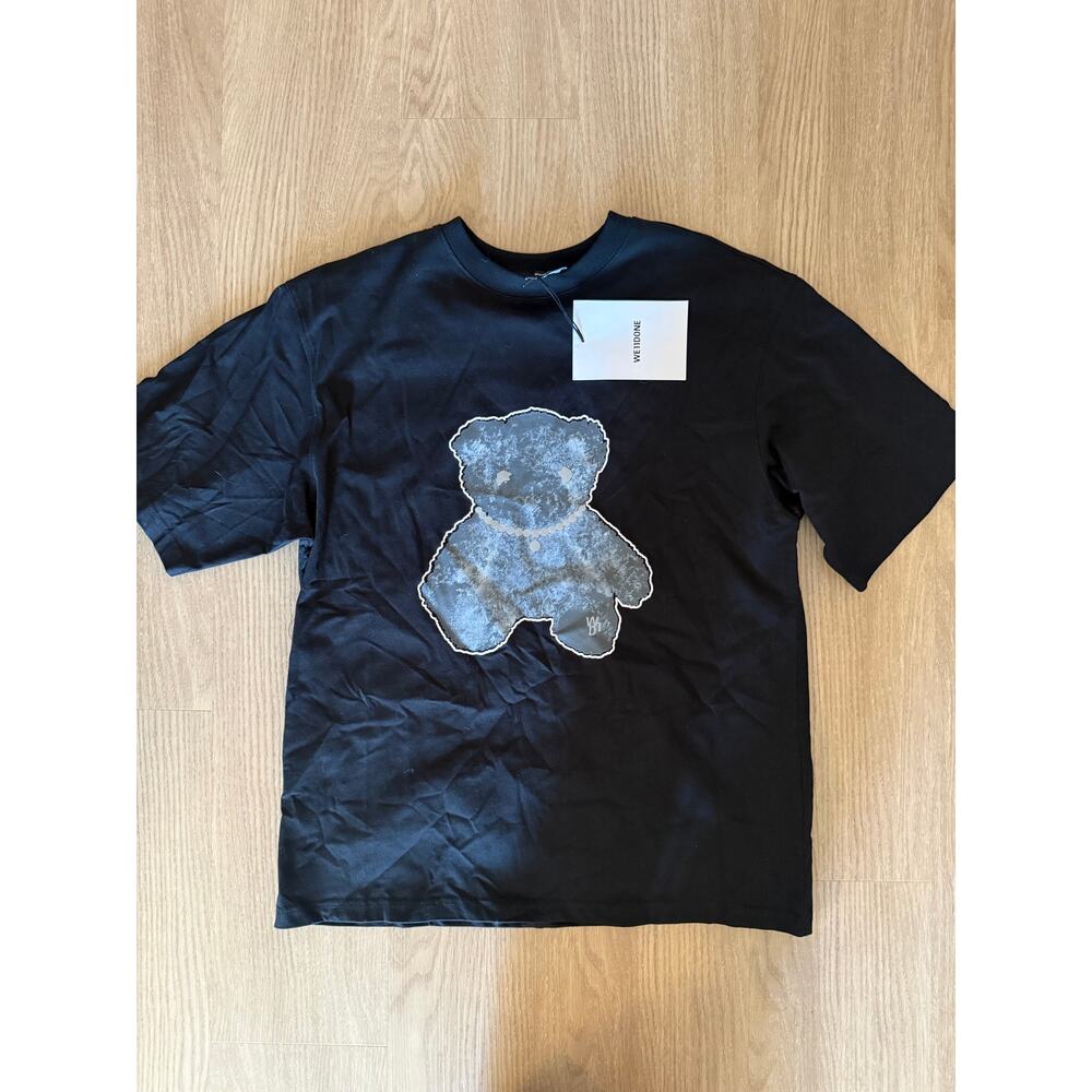 WE11DONE Teddy Bear with Pearl Necklace Tee NWT